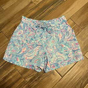 Lilly Pulitzer Kaylene Short Zanzibar Blue Fish Kiss EUC Size M